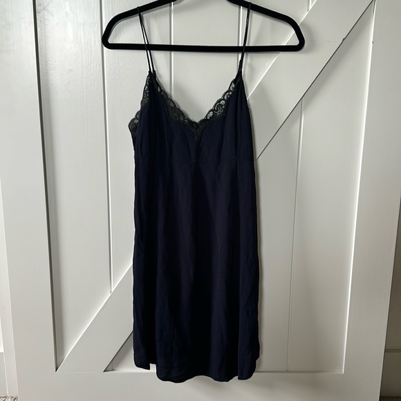 Wilfred Navy with Black Lace Slip Dress - Picture 4 of 11